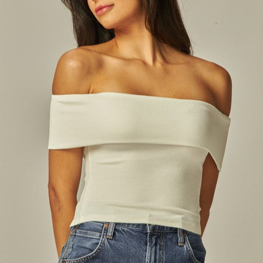 TOP STRAPLES BLANCO