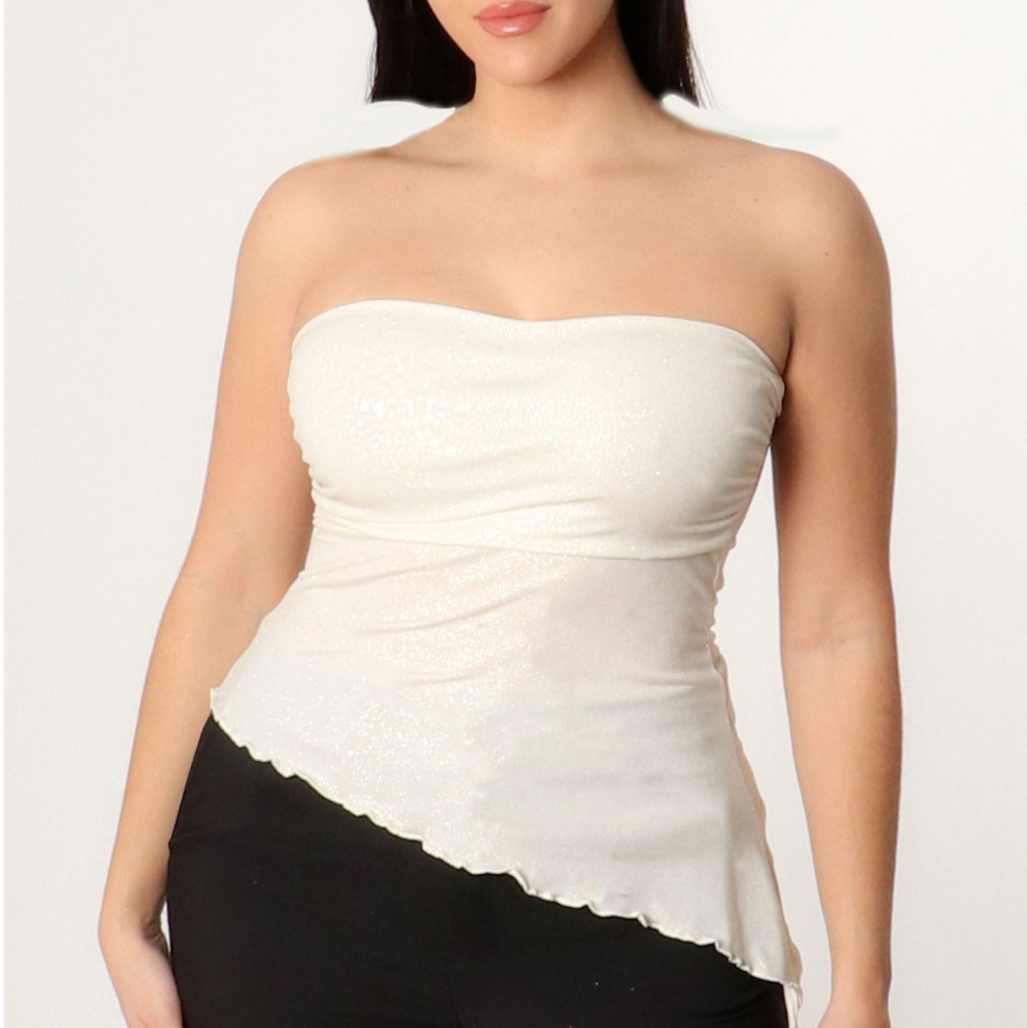 TOP STRAPLES BLANCO