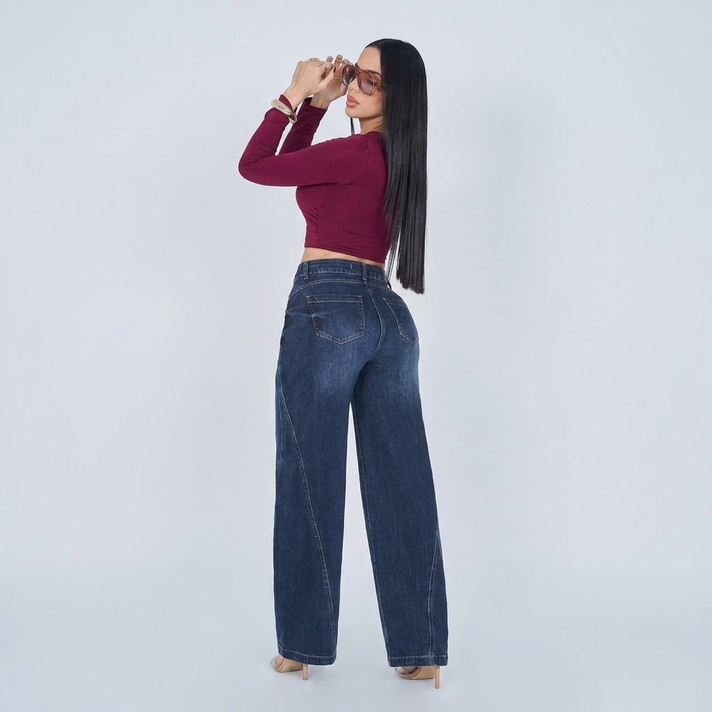 JEAN BAGGY BALLON POWER PUSH UP
