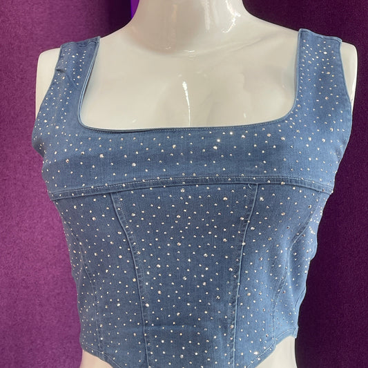 Top Denim Claro Brillo