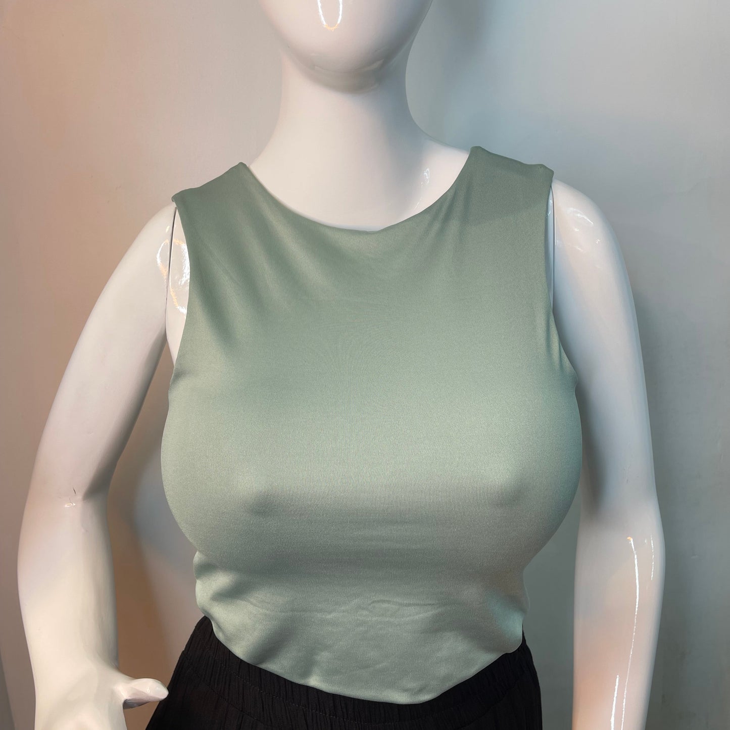 Body Manga Sisa Halter Verde Menta