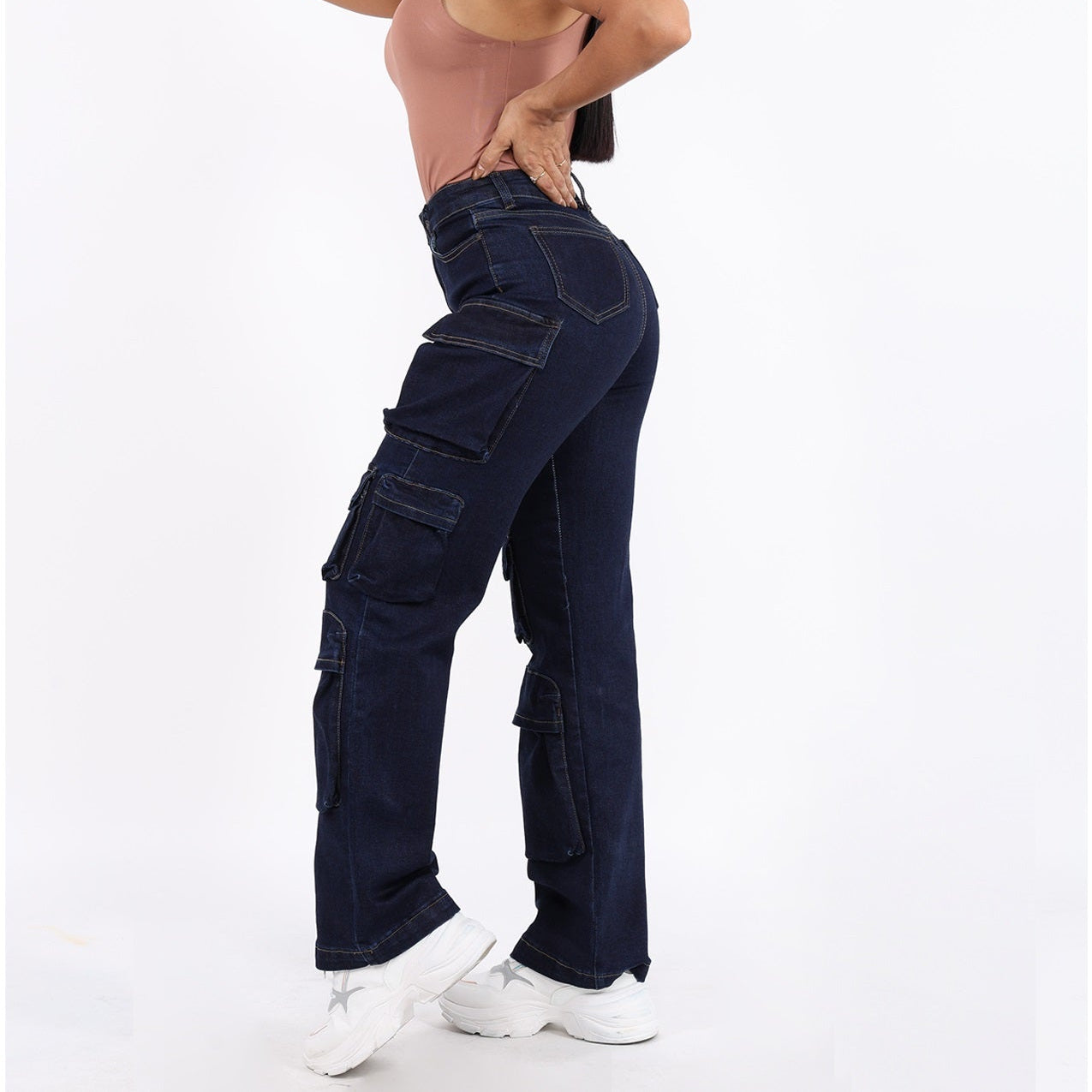 JEAN WIDE LEG ANCHO CARGO