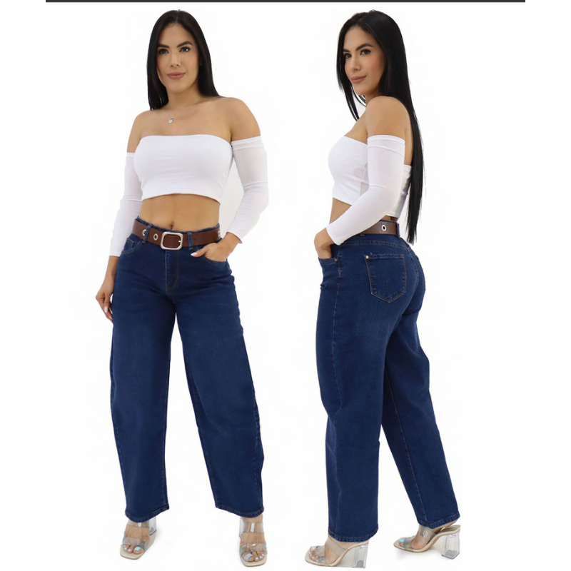 JEAN BARREL CON CINTURON