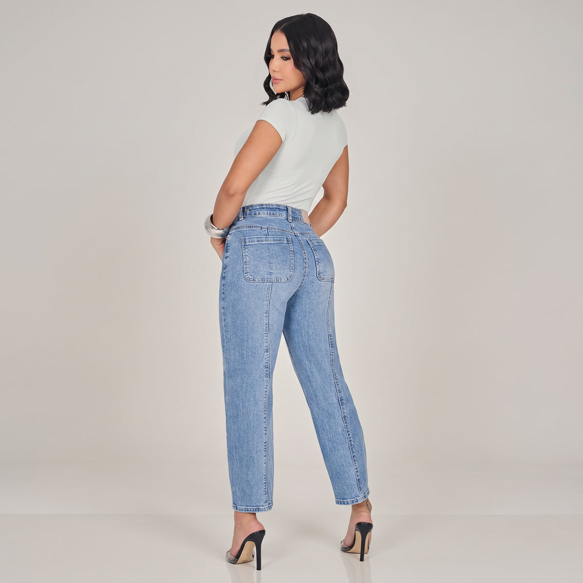 JEAN BARREL LINEAS AJUSTABLE CINTURA