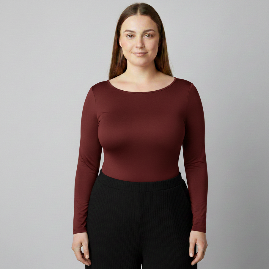 BODY PLUS MANGA LARGA HALTER