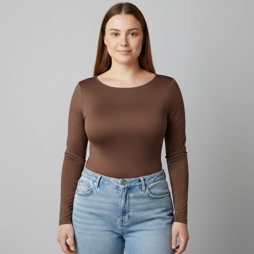 BODY PLUS MANGA LARGA HALTER