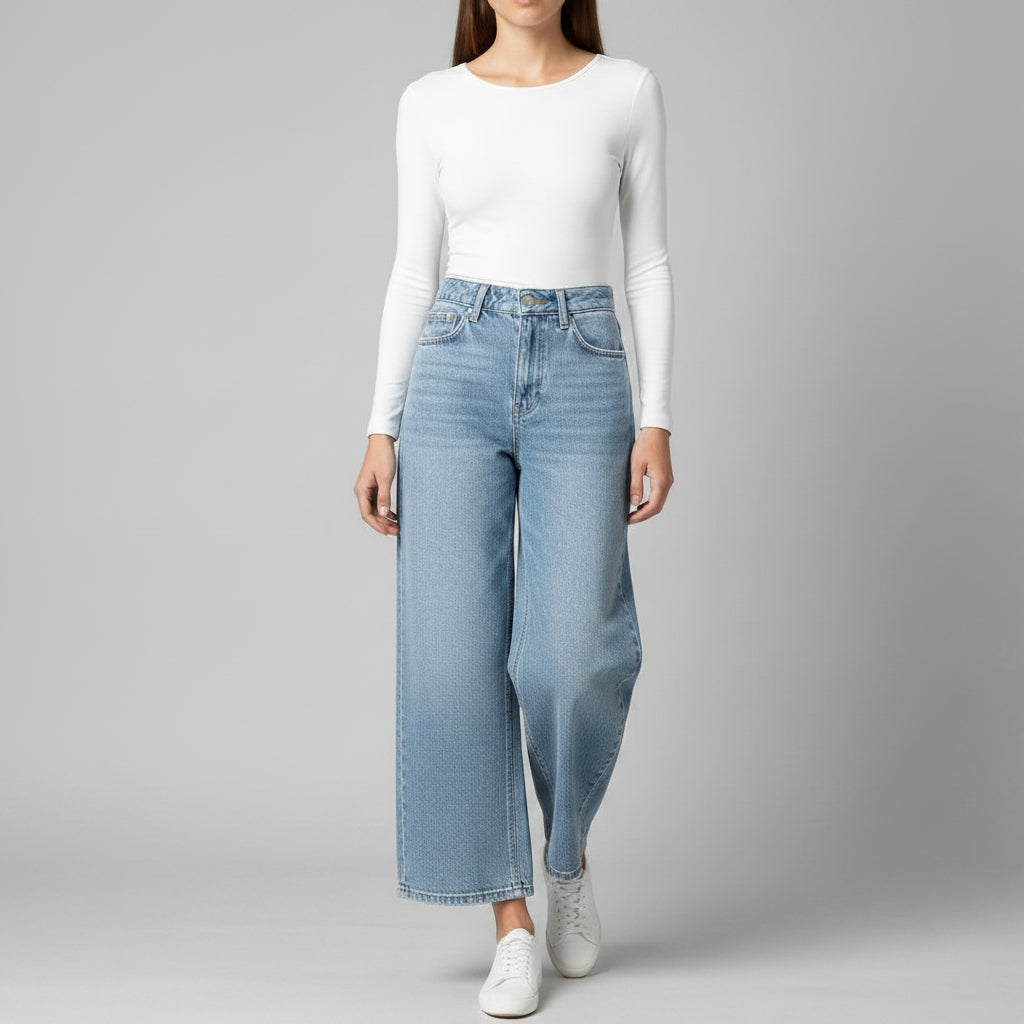 JEAN WIDE LEG ANCHO