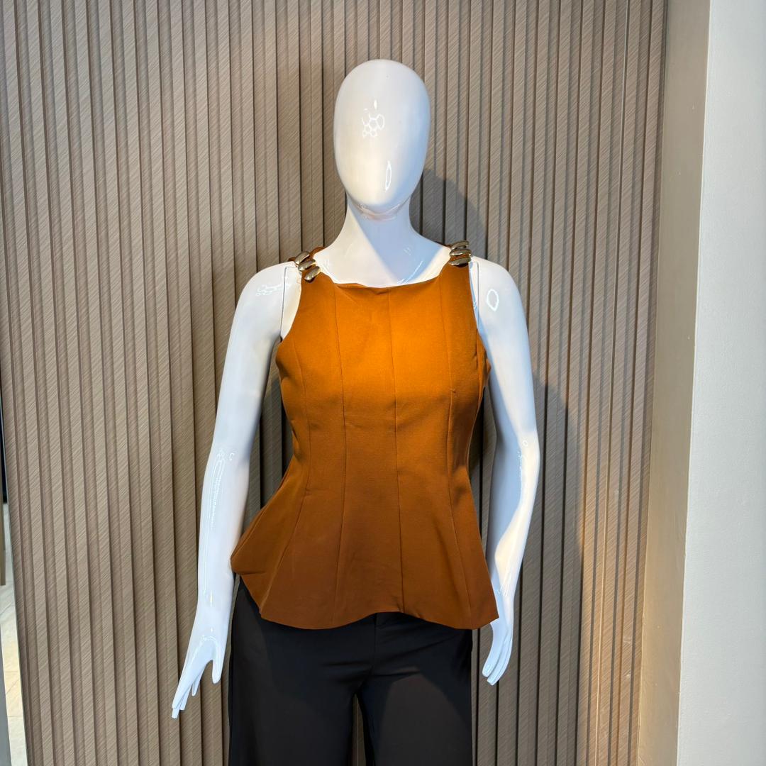 TOP MANGA SISA BROCHE DORADO