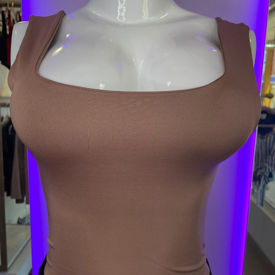 Body Manga Sisa Escotado Chocolate