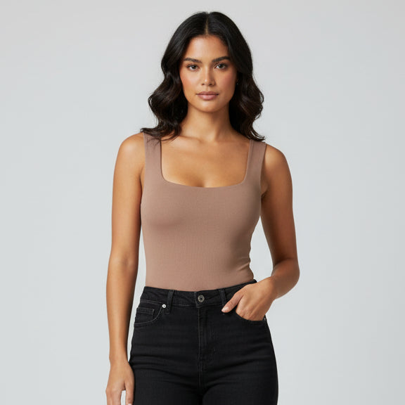 Body Manga Sisa Escotado Chocolate