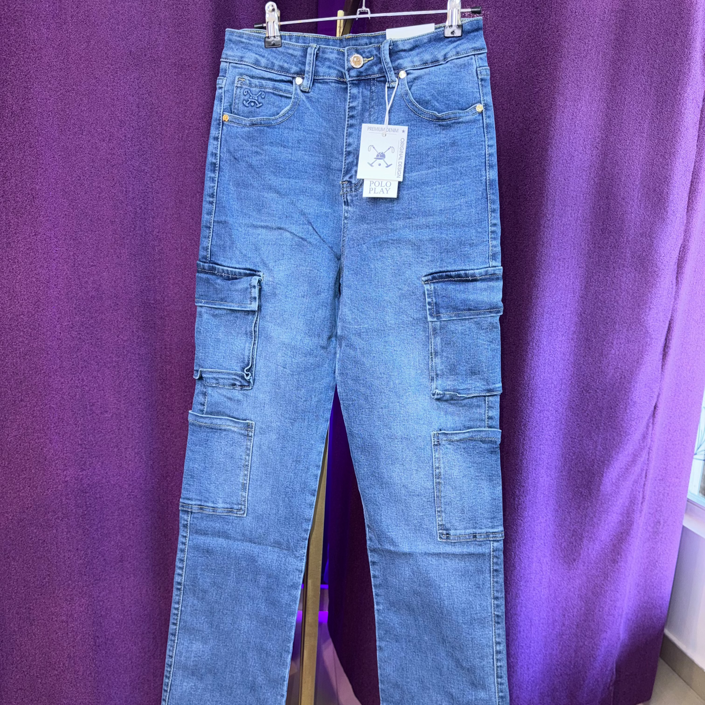 JEAN WIDE LEG ANCHO CARGO