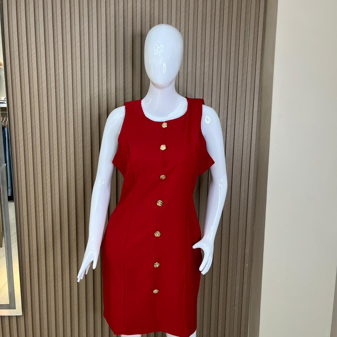 VESTIDO BOTONES DORADOS