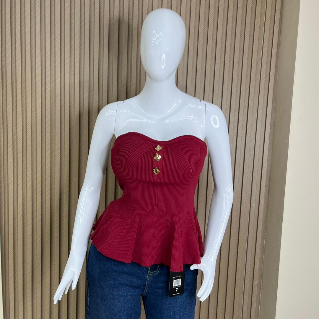 STRAPLESS BOTONES DORADO