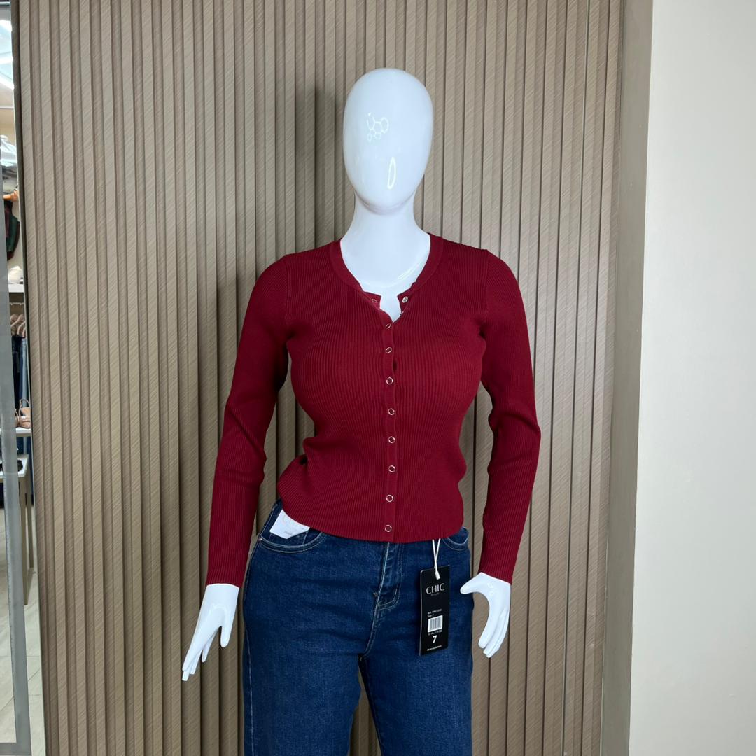 TOP MANGA LARGA BOTONES