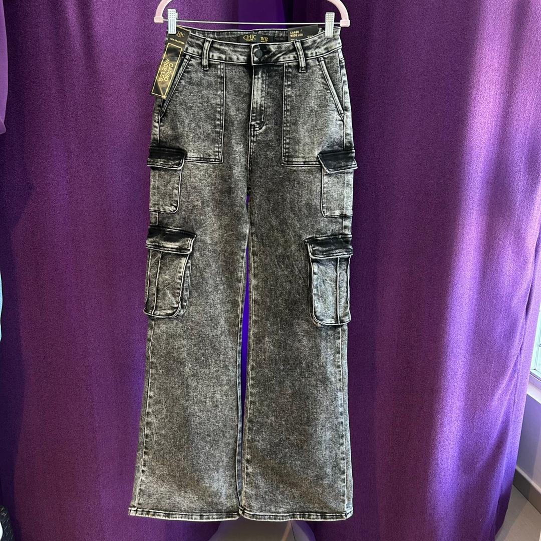JEAN WIDE LEG CARGO