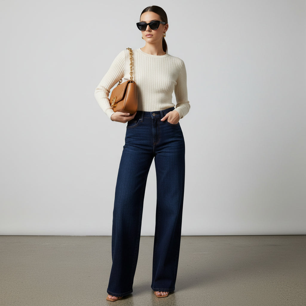 JEAN WIDE LEG ANCHO
