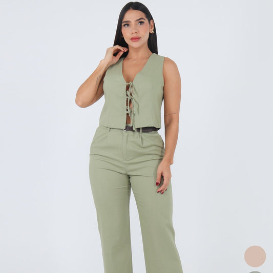 SET CHALECO CRUZADO
