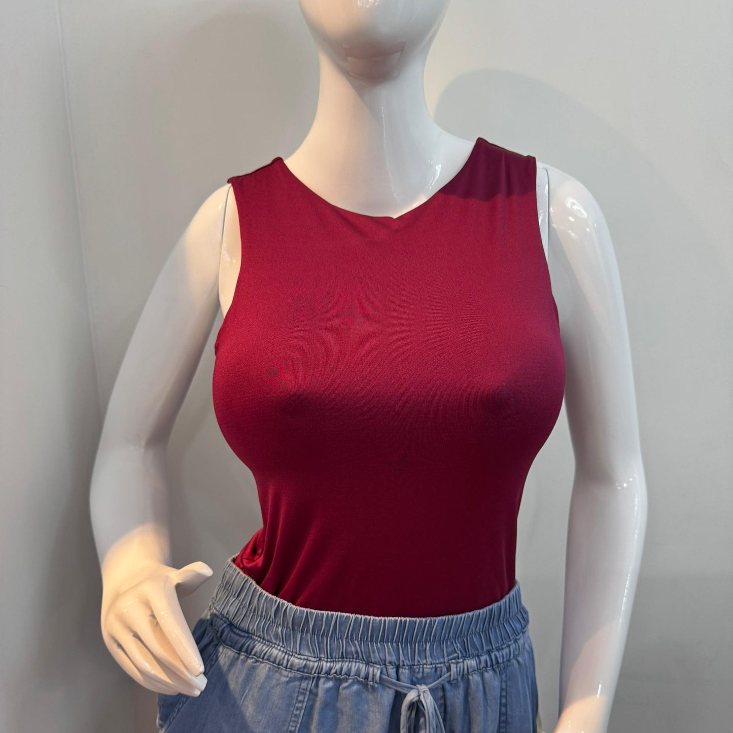 Body Manga Sisa Halter Rojo Cereza