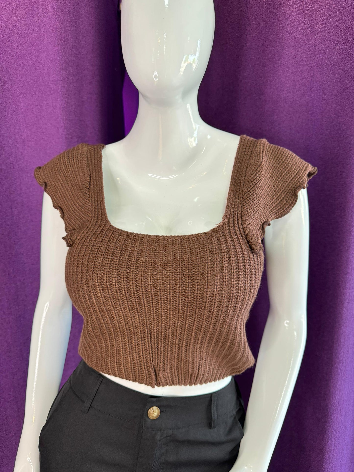 Top Tejido Marron