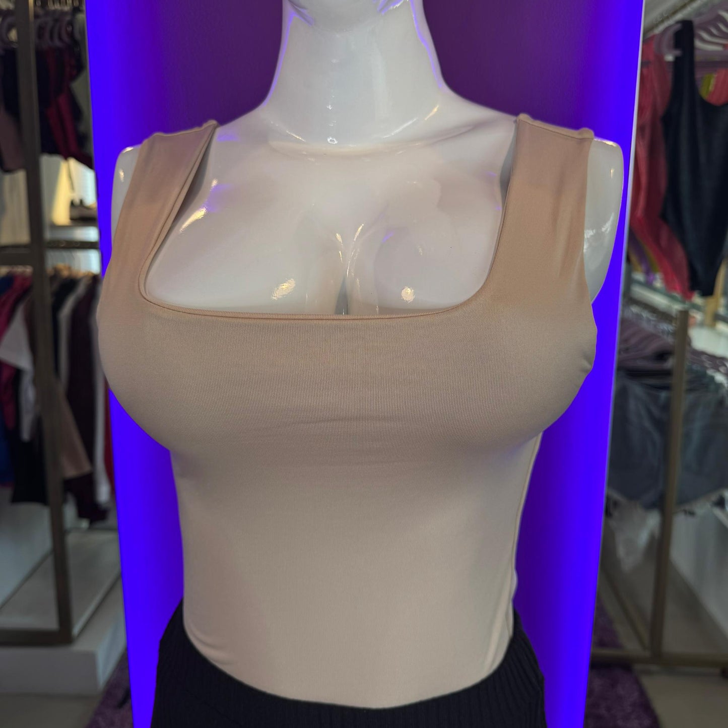 Body Manga Sisa Escotado Beige