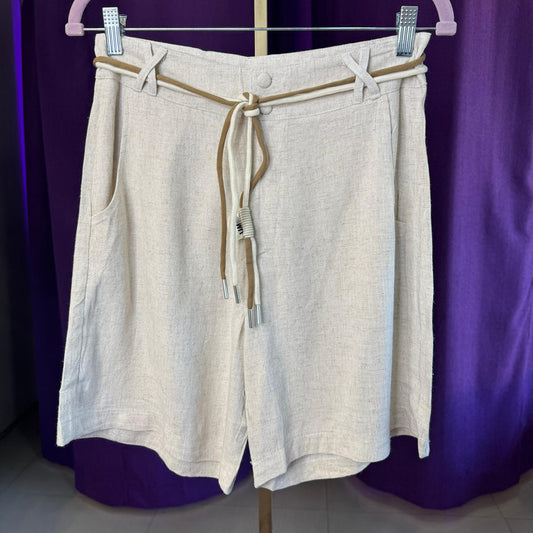 Short con cordón Beige