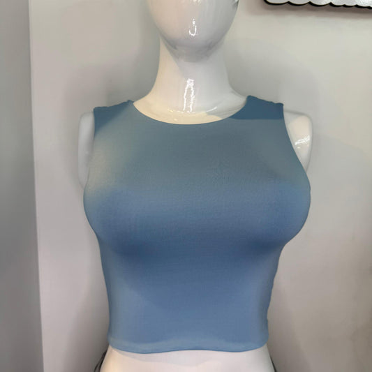 TOP BASICO HALTER CELESTE