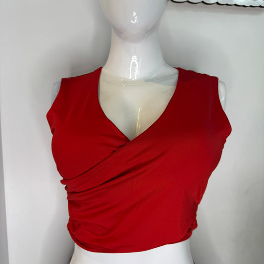 TOP CRUZADO ROJO