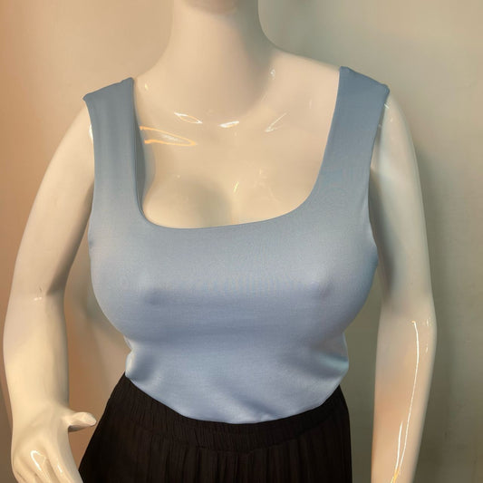 Body Manga Sisa Escotado Celeste