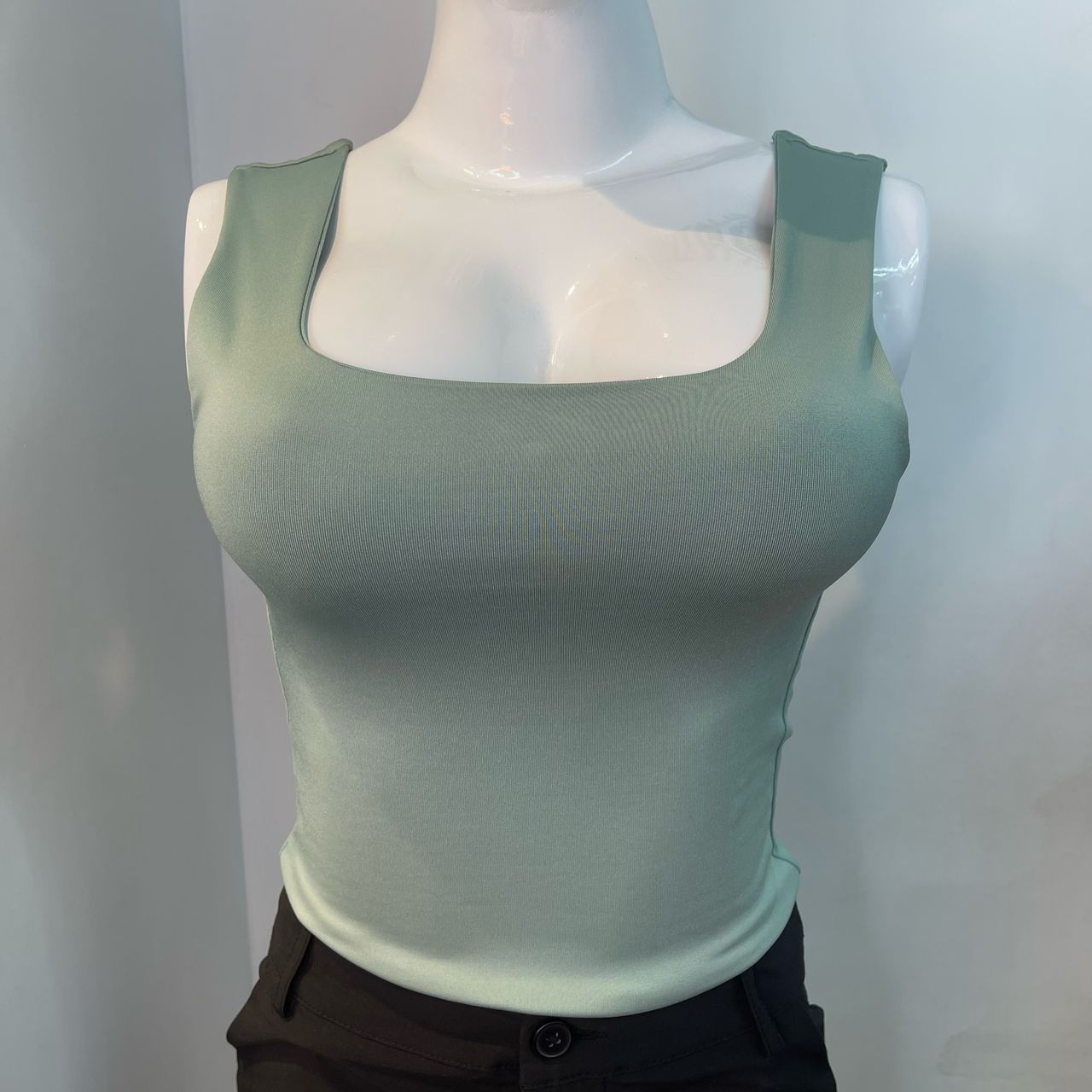 Body Manga Sisa Escotado Verde Menta