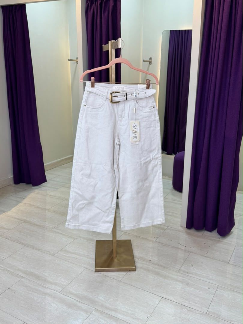 JEAN WIDE LEG CROPPED
