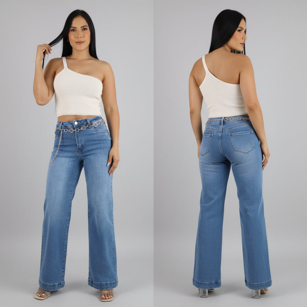 JEAN WIDE LEG ANCHO