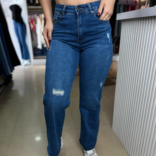 JEAN LONG RECTO DENIM CLARO