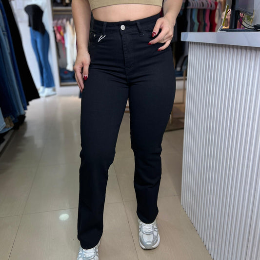 JEAN WIDE LEG LARGO NEGRO