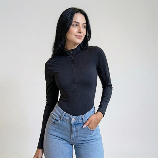 BODY MANGA LARGA CON CIERRE