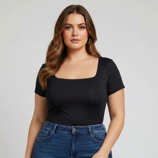 BODY PLUS MANGA CORTA ESCOTADO