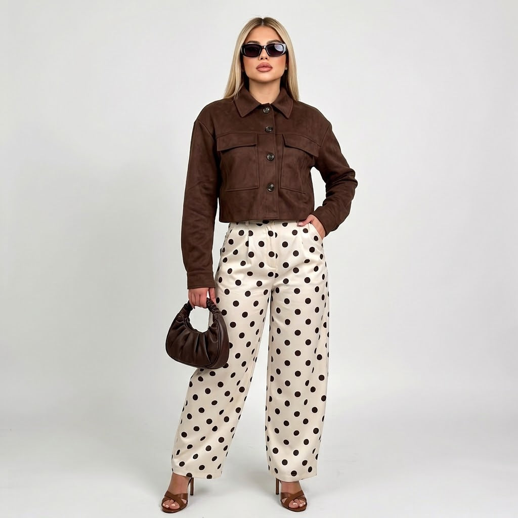 PANTALON BARREL POLKA DOTS