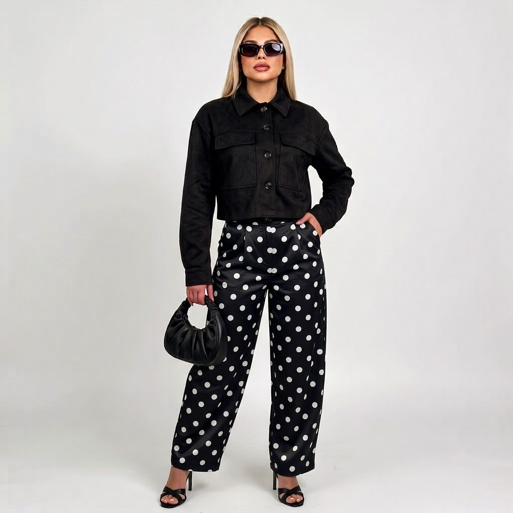 PANTALON BARREL POLKA DOTS