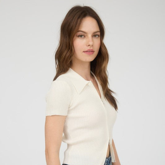 TOP CUELLO POLO CIERRE