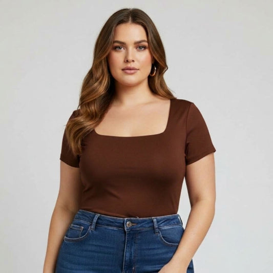 BODY PLUS MANGA CORTA ESCOTADO