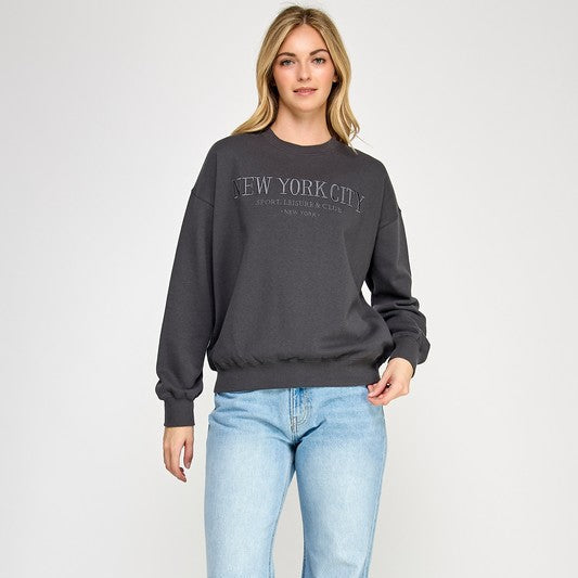 SWEATER NEW YORK GRIS OSCURO