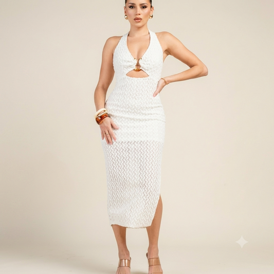 VESTIDO LARGO AJUSTADO HALTER