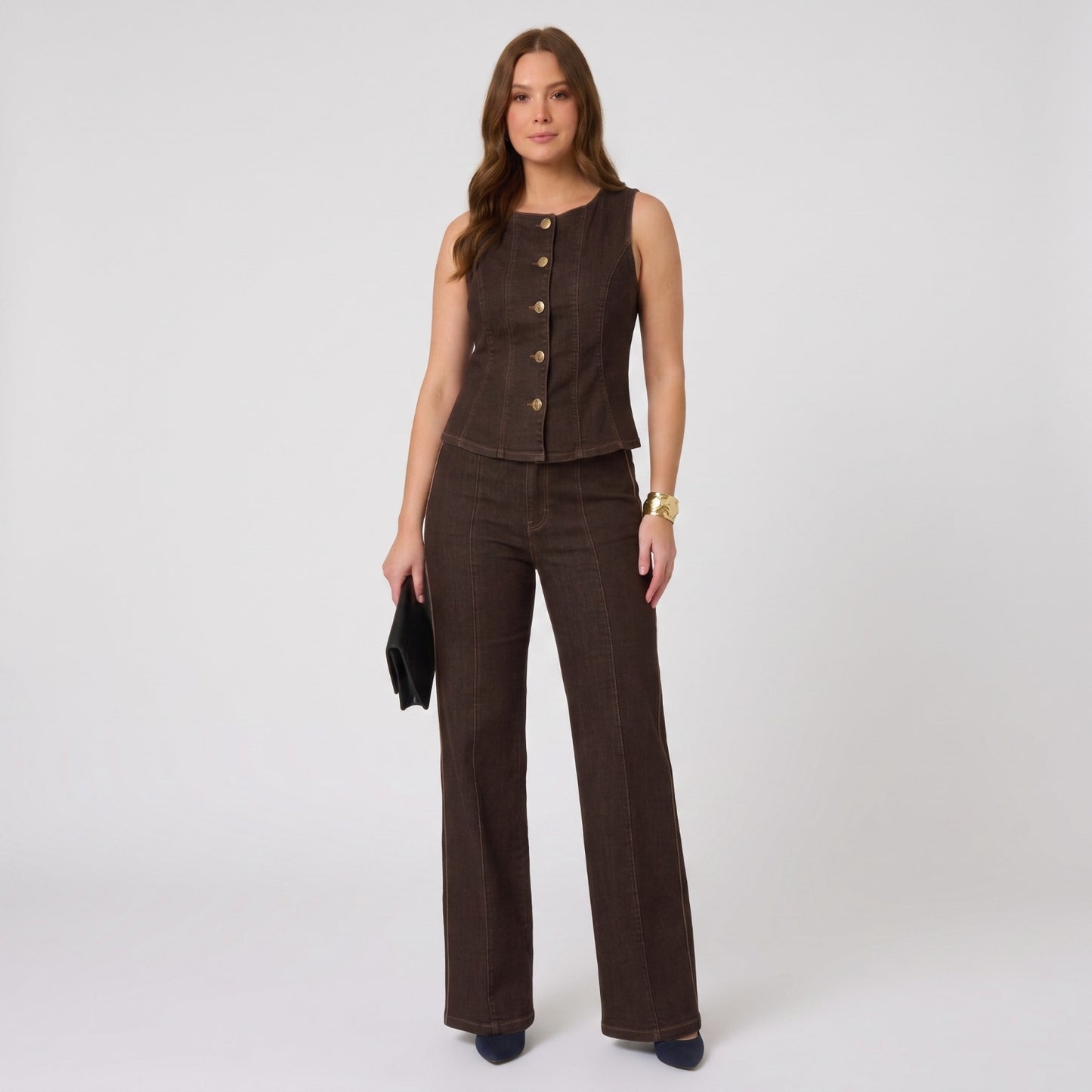 SET CHALECO PANTALON WIDE LEG