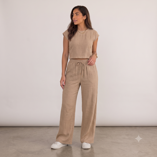 SET PANTALON Y TOP MANGA CORTA