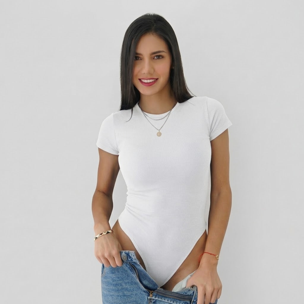 BODY MANGA CORTA HALTER