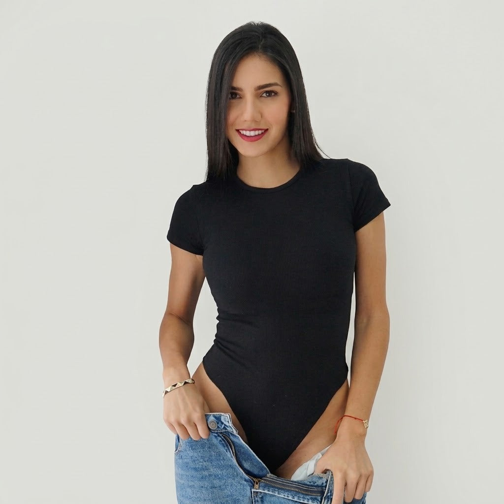 BODY MANGA CORTA HALTER