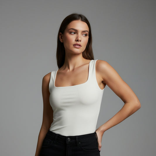 TOP FRANELILLA BLANCO HUESO