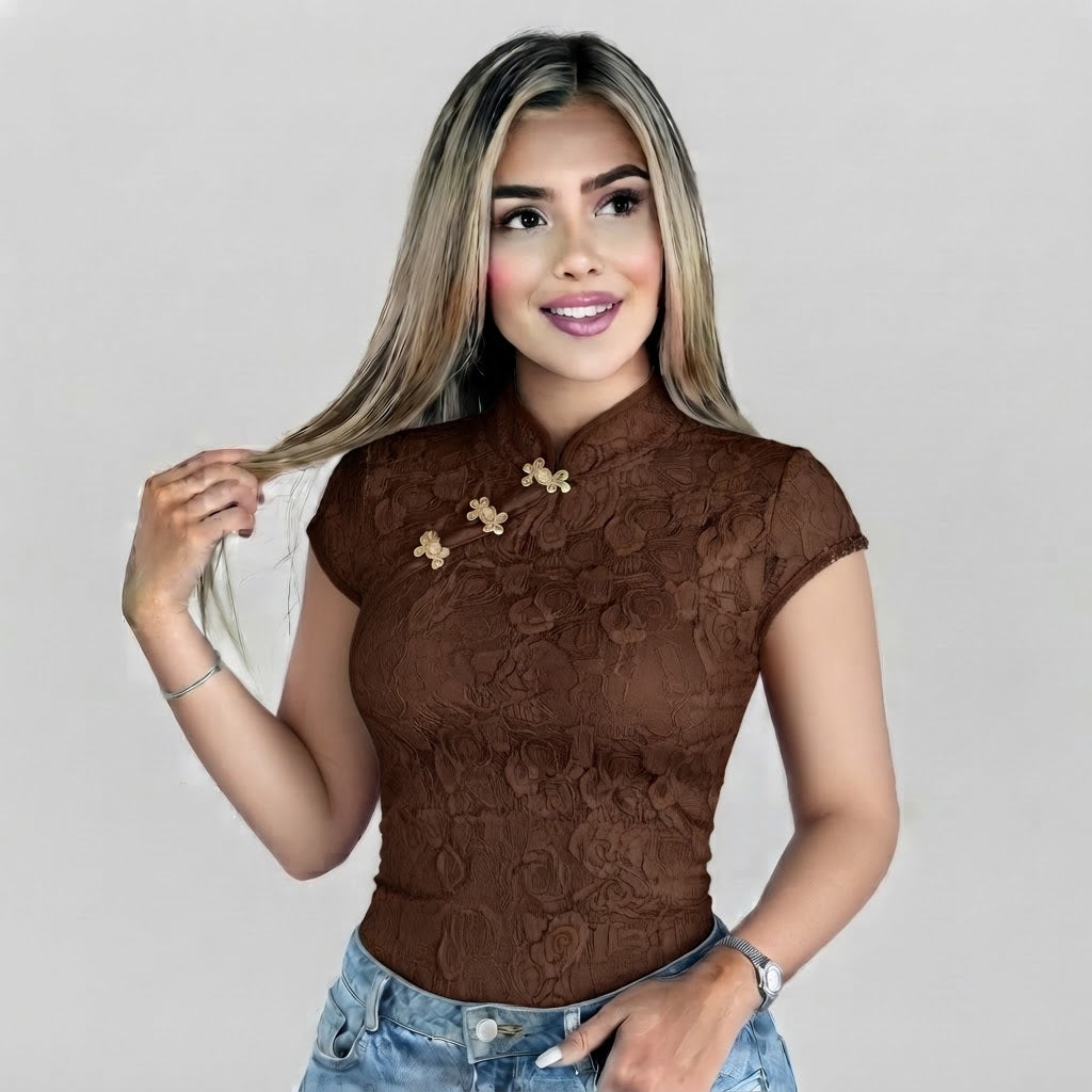TOP CHINESSE ENCAJE