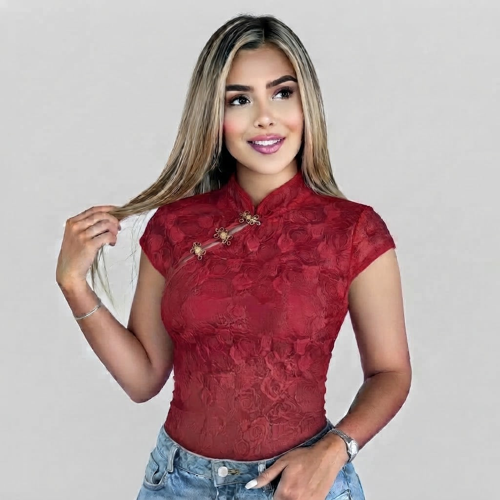 TOP CHINESSE ENCAJE