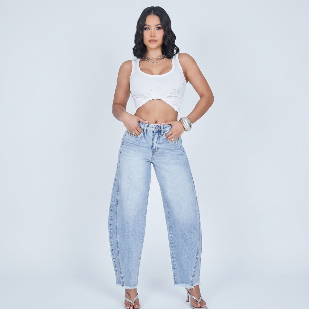 JEAN BAGGY BALLON POWER PUSH UP