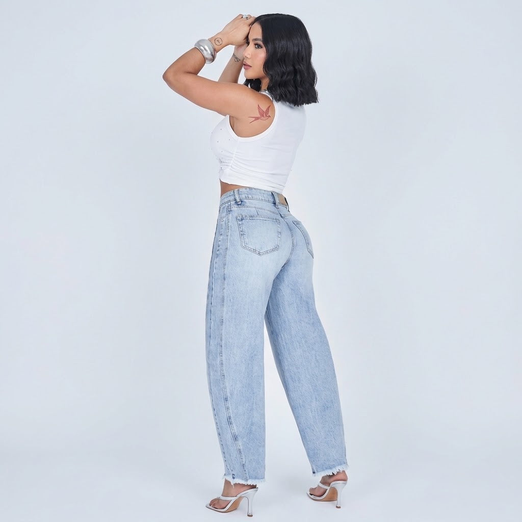 JEAN BAGGY BALLON POWER PUSH UP